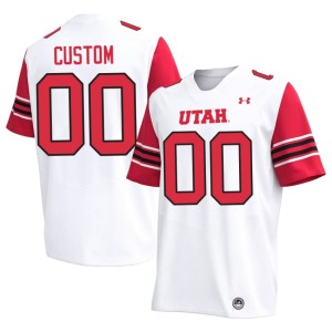 #00 High School White Custom Men's Utah Athletics College Football Jerseys 127641-128