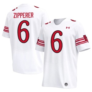#6 Daidren Zipperer Men College Football White Utah U Stitched Jersey 967163-273
