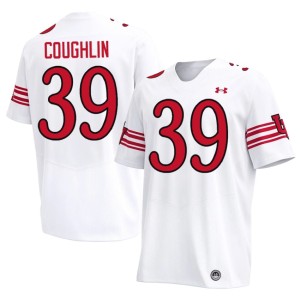 #39 Mens College Football White Utes Embroidery Junior Coughlin Jersey 387234-278
