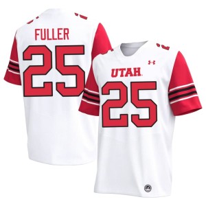 #25 Utah Athletics Men's Manny Fuller White Game College Football Jerseys 202436-283