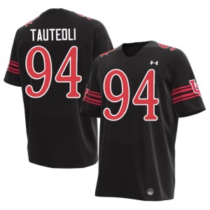 #94 Mike Tauteoli Black College Football Limited The Utes Mens Jersey 129358-272