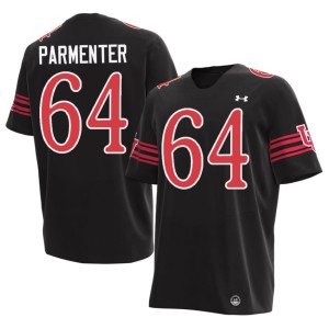 #64 Reece Parmenter College Football Black Utah U Game Men Jerseys 955454-134
