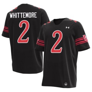 #2 Utah Utes Replica Men Creed Whittemore College Football Black Jersey 999029-440