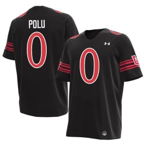 #0 Black Utah Utes College Football Alumni Cyrus Polu Men Jerseys 523006-893