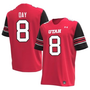 #8 College Football Mens Red Limited University of Utah Ethan Day Jerseys 320577-214