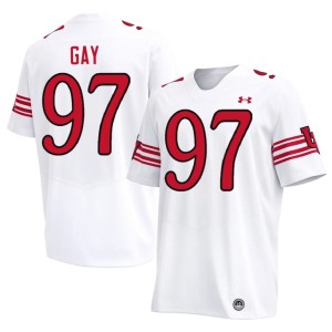 #97 Utah Athletics Replica White Matt Gay Men College Football Jerseys 303871-821