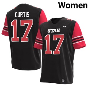 #17 Dillon Curtis NCAA The Utes Women Black College Football Jerseys 153997-217