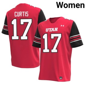 #17 Red Dillon Curtis Embroidery Utah Utes Women's College Football Jersey 770914-539
