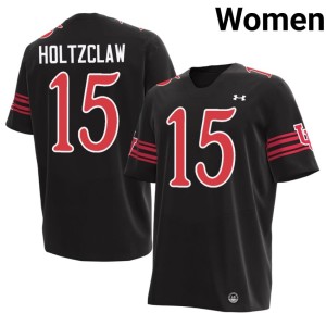 #15 College Football Lance Holtzclaw Women University of Utah Black 2026 Jerseys 263259-775