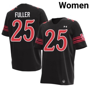 #25 Black The U Manny Fuller Official Womens College Football Jersey 588641-875
