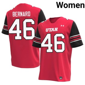 #46 2026 Red Mauka Bernard Womens Utah U College Football Jerseys 656001-903