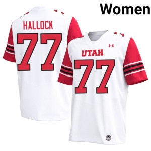 #77 Womens Nick Hallock Limited White The Utes College Football Jerseys 239917-311