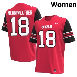#18 Womens College Football Limited U of U Red Tobias Merriweather Jersey 981819-268