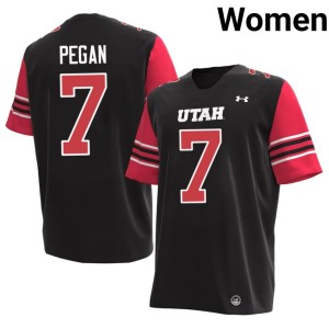 #7 College Football The Utes Braden Pegan Black 2026-27 Women's Jerseys 520264-716