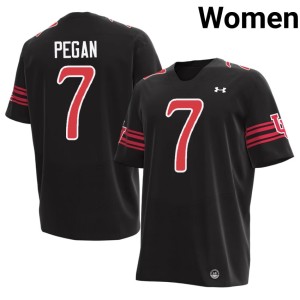 #7 Black College Football Braden Pegan Women's Official The Utes Jersey 120574-955