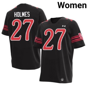 #27 Women's College Football Brandon Holmes Black Utes 2026 Jerseys 558676-181