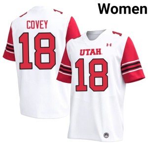 #18 College Football Britain Covey 2026 White Women's Utah U Jersey 282887-699