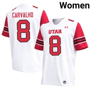 #8 Women's The U College Football White NCAA Mana Carvalho Jersey 164073-321