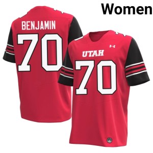 #70 Red U of U Mataalii Benjamin NCAA Womens College Football Jerseys 215613-108