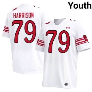 #79 Alex Harrison Youth Embroidery College Football White The U Jerseys 227929-946