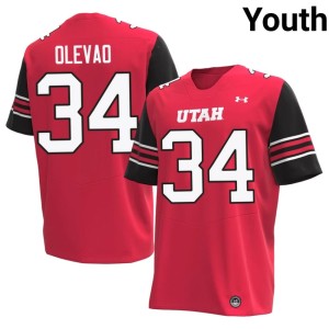 #34 Red High School Ashton Olevao Utah Utes College Football Youth Jerseys 574876-677