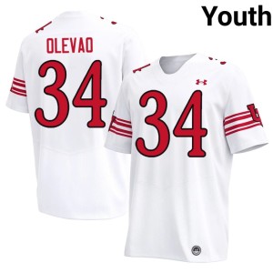 #34 White 2026-27 College Football Ashton Olevao Youth Utah Athletics Jerseys 191676-331