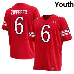 #6 Stitched The U Daidren Zipperer College Football Youth Red Jersey 655198-142