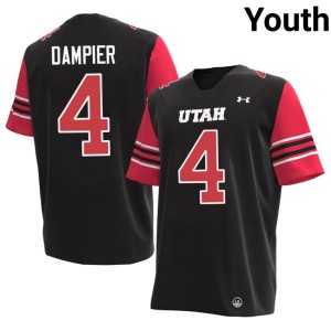 #4 Youth College Football 2026 Black Utah Devon Dampier Jersey 959357-656
