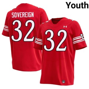#32 Utah Utes Josh Sovereign Youth College Football Red Limited Jerseys 584888-256