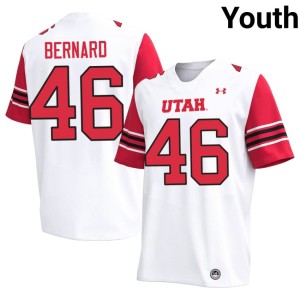 #46 Utah Athletics Mauka Bernard White College Football University Youth Jerseys 268895-459