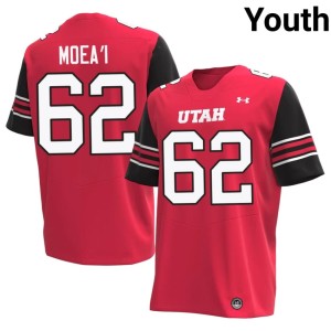 #62 Youth Solatoa Moea'i Game Red College Football Utah Jersey 884707-282