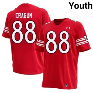 #88 University College Football Utah Utes Youth Red Tanner Cragun Jersey 579651-562