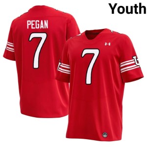 #7 Red Youth 2026-27 Utah U College Football Braden Pegan Jersey 144995-461