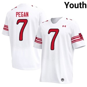 #7 Braden Pegan University College Football White The U Youth Jersey 409056-871