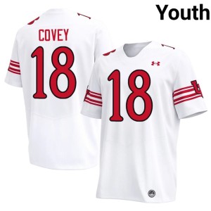 #18 Utah College Football White Player Britain Covey Youth Jersey 984168-237
