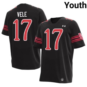 #17 The Utes Youth College Football Black Devaughn Vele University Jersey 333521-757