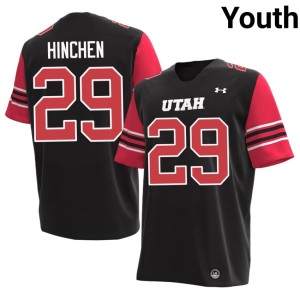 #29 Black Youth Major Hinchen College Football NCAA Utah Utes Jerseys 469724-173