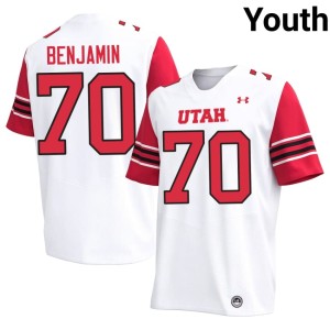 #70 Youth White Mataalii Benjamin 2026 U of U College Football Jersey 954914-536