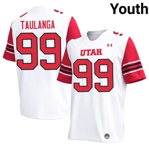 #99 Limited College Football U of U White Youth Semi Taulanga Jerseys 563233-665